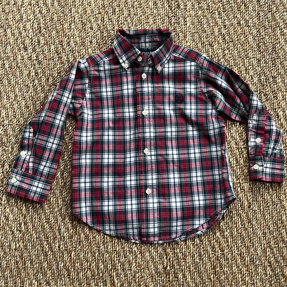 Boys 2T Dress Outfit Champs Plaid Button Up Shirt and Austin Navy Khaki Pants - Picture 2 of 9